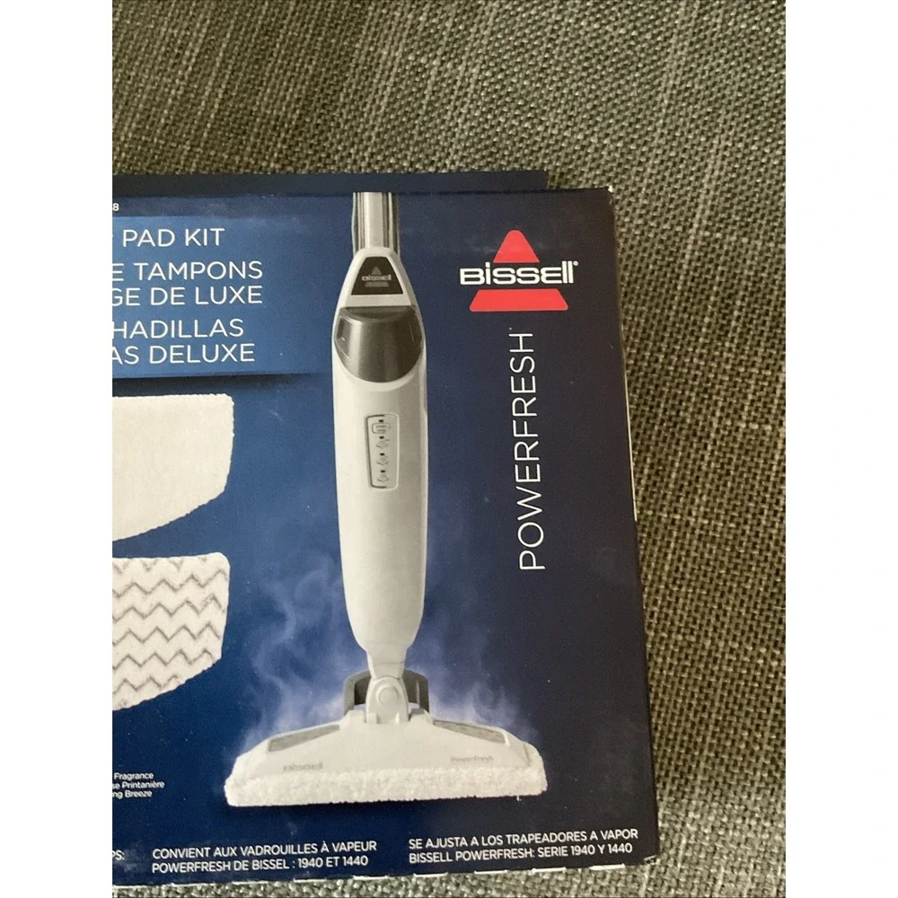 Lot Bissell Power Fresh 5938 Steam Mop Pad Kits - 4 Pads Total & 8 Scented Discs